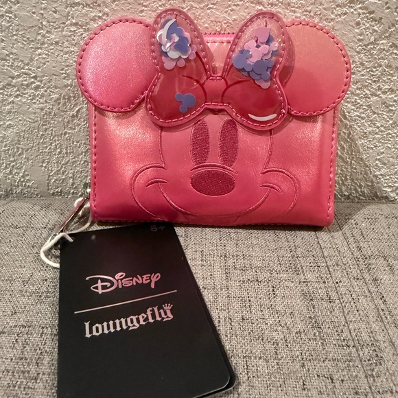 Loungefly Handbags - Loungefly Shimmering Pink Minnie Mouse Wallet
